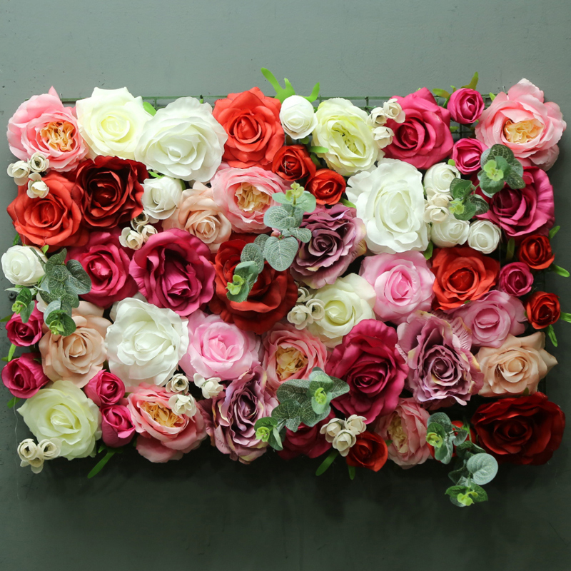 仿真花墙背景墙装饰玫瑰绢花假花网红店婚礼室内布置影楼墙面花朵-封面