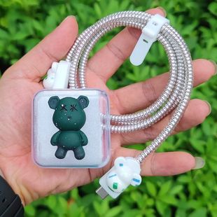 max雙 蘋(píng)果35W充電器保護(hù)套iPhone15 pro C電源纏繞繩防斷 USB