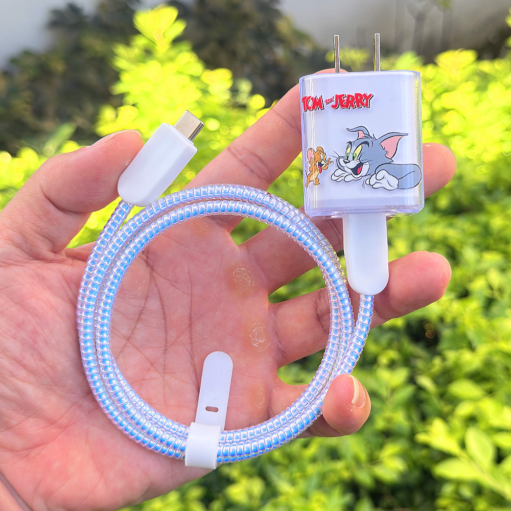 适用Belkin贝尔金45W苹果17 16 15 promax充电器数据线保护套绕绳