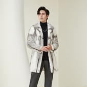 2025冬季 加厚保暖进口整貂真貂大衣 领中长款 新款 貂皮外套男潮西装