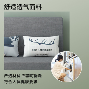 沙发床可折叠小户型客厅乳胶坐卧两用多功能储物铁艺伸缩床单人床
