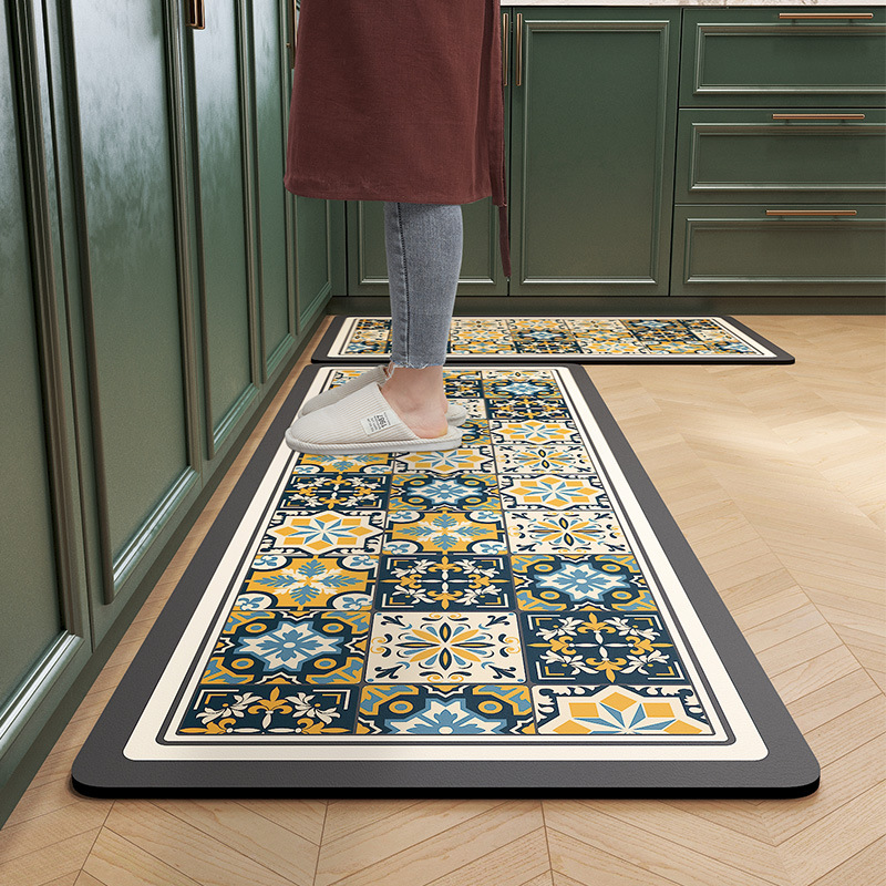 厨房硅藻泥吸水地毯防滑防油地垫