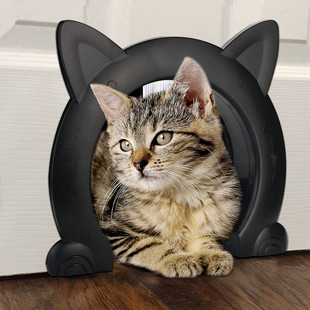 新款圆形猫门洞泰迪犬小狗门宠物自由出入门洞安装木门玻璃门窗