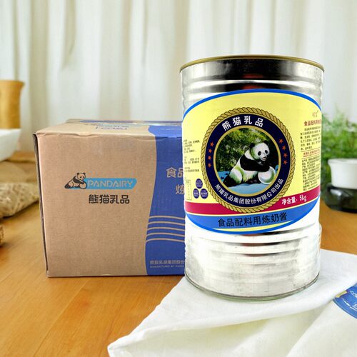 熊猫炼乳5kg*4罐 熊猫炼奶易拉罐炼奶 甜点面包奶茶烘焙 广东包邮 - 封面