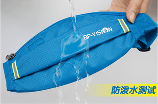 新款 户外运动跑步腰包男女多功能手机包骑行休闲贴身腰包带耳机孔