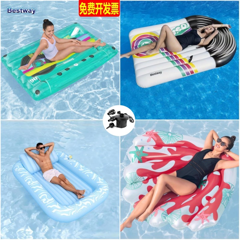 bestway成人磁带唱片拉面浮床圈