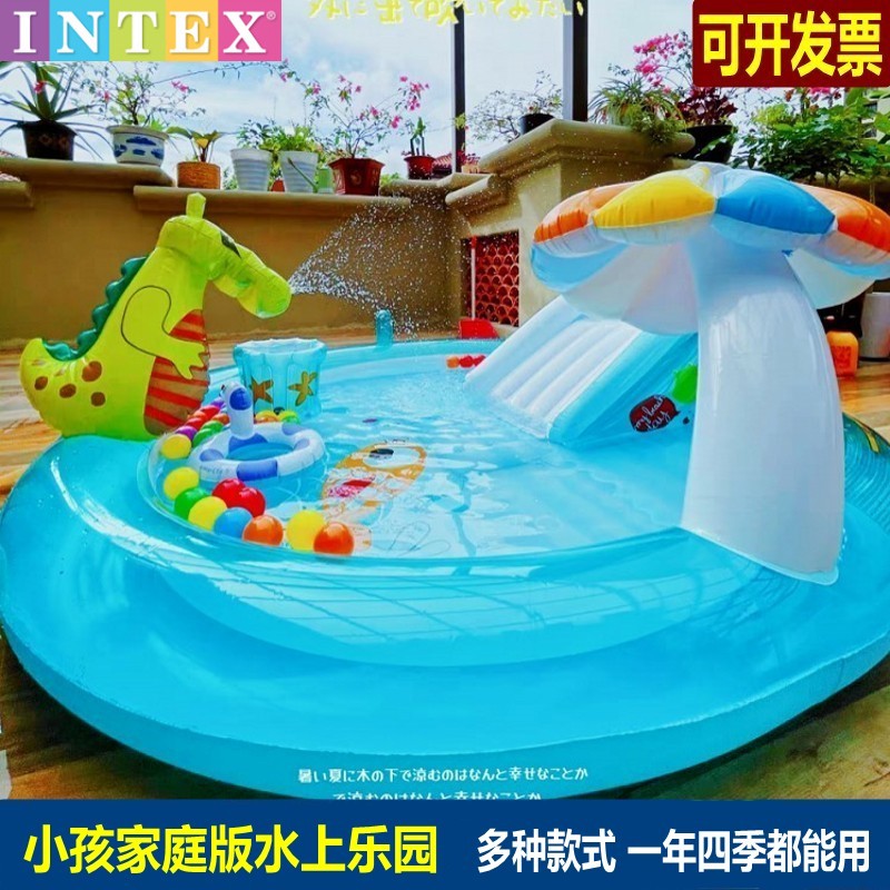 INTEX加厚充气游乐园喷水池