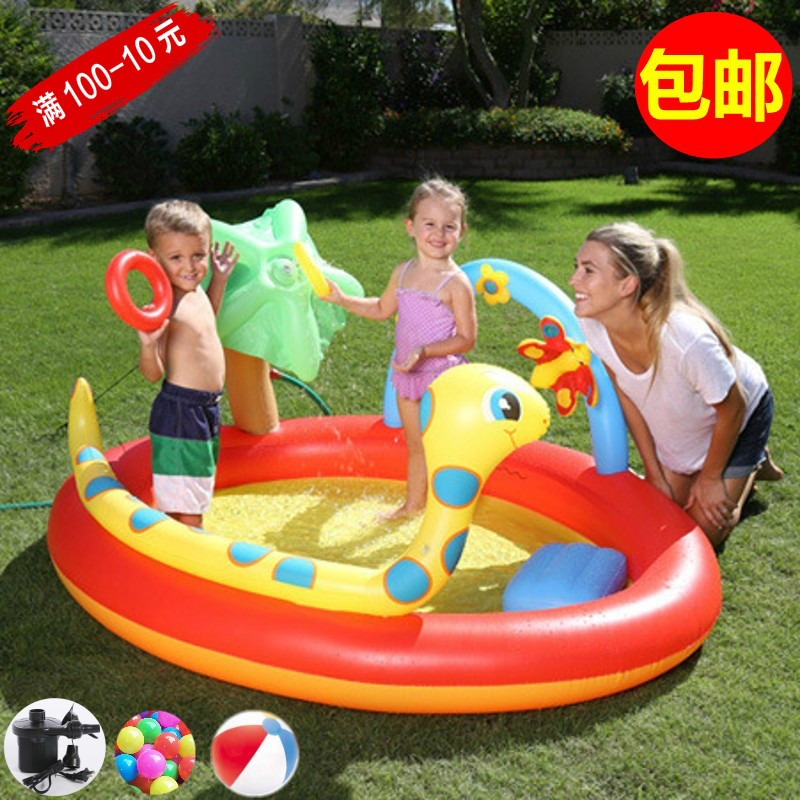 小孩儿童决明子喷水池