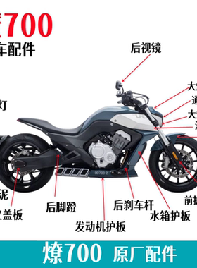 奔达燎LFC700前护泥BD700-2摩托车油箱护板 蓝色车架底板水箱外壳