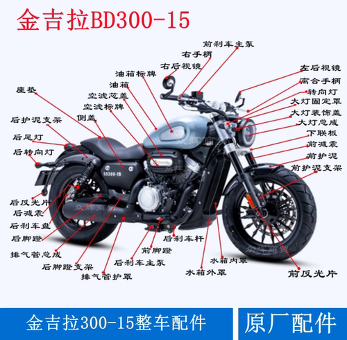 奔达金吉拉开关把套后视镜脚蹬架