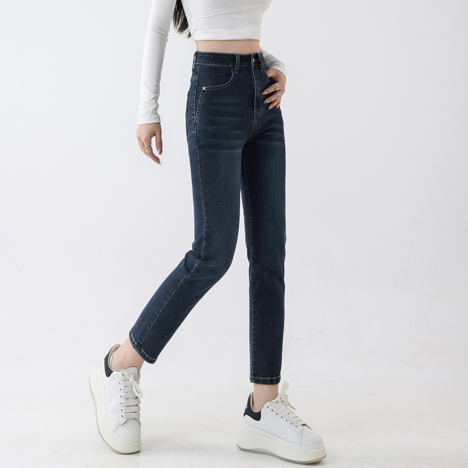 梨形身材穿搭裤子潮烟管裤