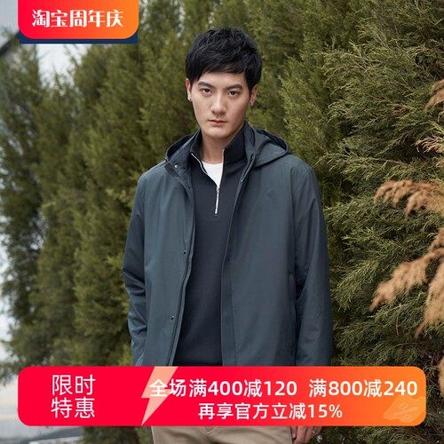 可脱卸帽立领春秋耐磨夹克