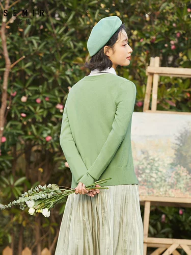 Semir, трикотажный приятный телу весенний цветной свитер, тонкий кардиган, тренд сезона