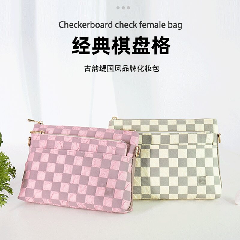 拉链休闲软全新涤纶青年古韵缇化妆包女大容量高级感新款便携旅行图片
