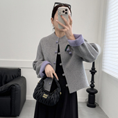 新中式 百搭 国风羊毛双面呢外套时尚 双面羊毛大衣女短款 2025新款