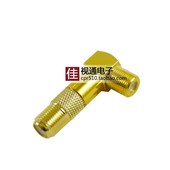 直角90度弯头对接头直通套装 母对母 母转母 全铜镀金英制F头双通