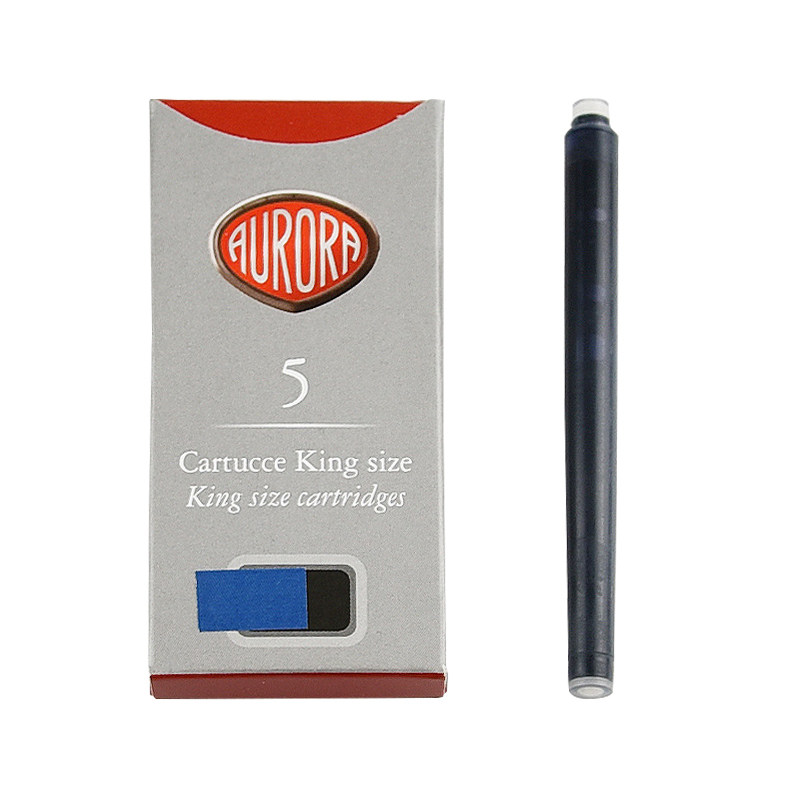 意大利aurora/奥罗拉钢笔墨水胆一次性墨囊墨胆 黑/蓝/蓝黑5支装