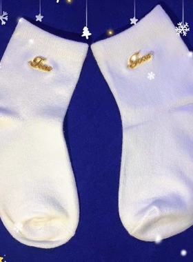 FocusDance香港焦点少儿拉丁舞比赛练习专用 透气袜子小白袜白色