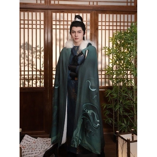 2026原创汉服披风斗篷新款男女同款冬季加绒加厚长款保暖国风大氅