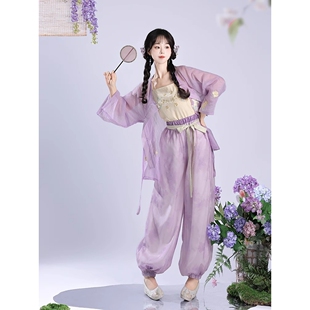 2026原创汉服女新款宋制灯笼裤百褶裙圆领短衫新中式国风改良秋季