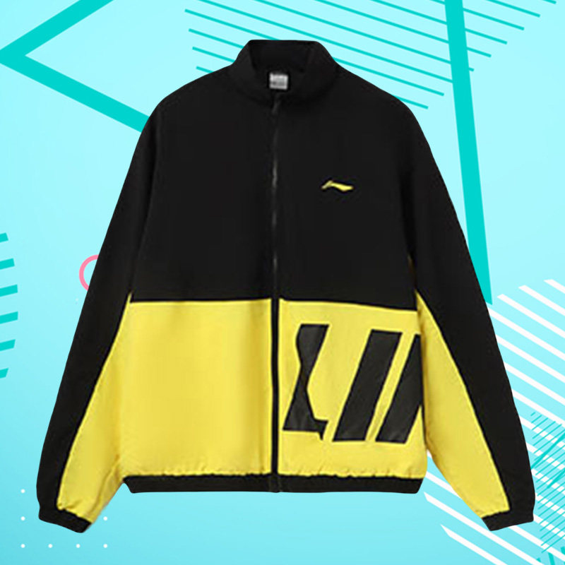 李宁夹克男女同款秋季新款宽松情侣开衫休闲立领运动服AJDR484