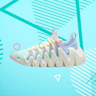 中国李宁运动舒适缓震回弹跑步鞋幻刺女子一体织灵动跑鞋ARKR008