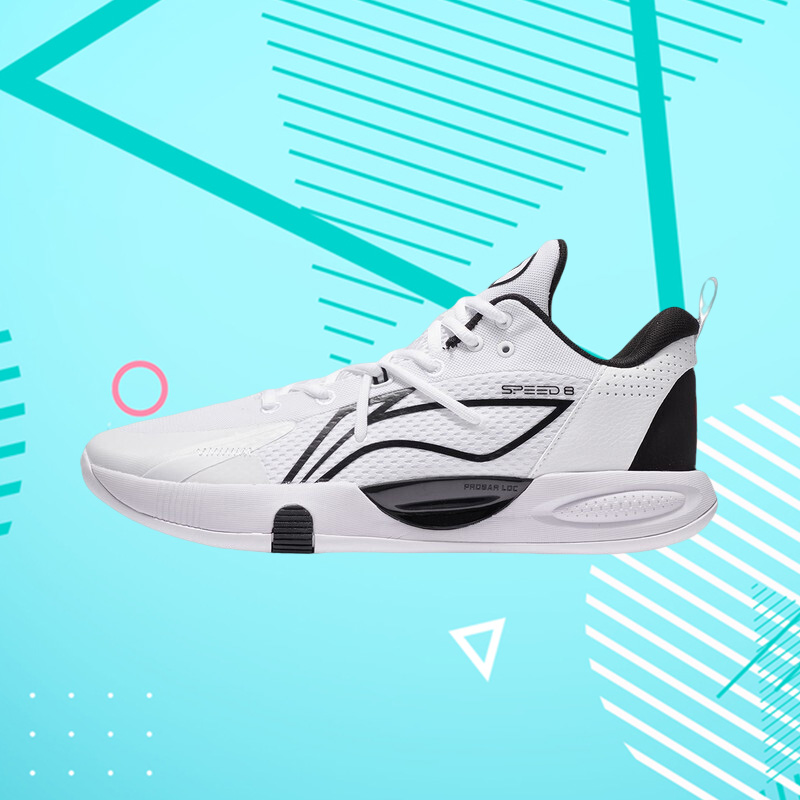 中国李宁篮球系列男子场地鞋绑带低帮透气简约运动鞋男ABPS003