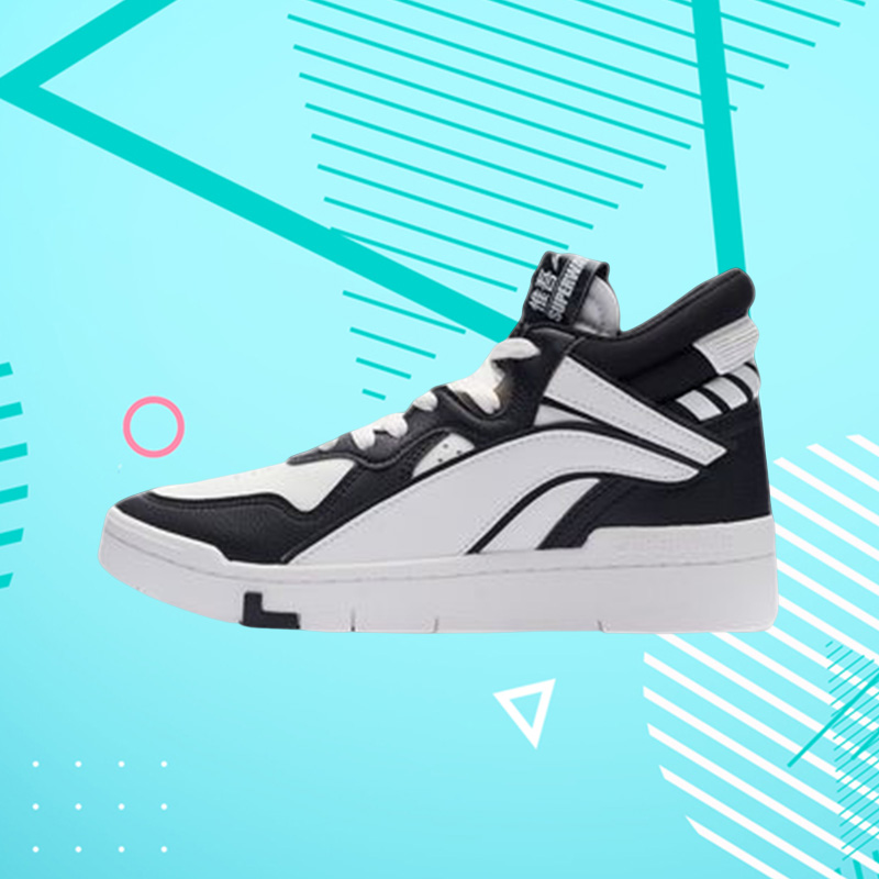 李宁女子运动休闲板鞋冬季新款惟吾经典高帮小白鞋AGCR234