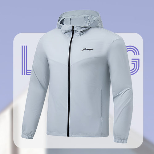 Lining/李宁正品跑步系列男子冰感舒适防晒休闲运动外套AFDT185