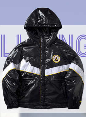Lining/李宁正品女子时尚潮流宽松休闲保暖连帽运动棉服AJMP548