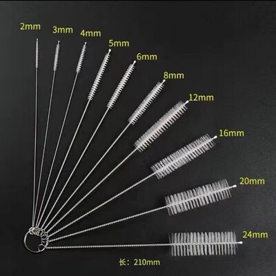 刷奶瓶刷尼龙刷细小试管刷定制管道刷清洁疏通塑料毛刷吸管圆孔刷