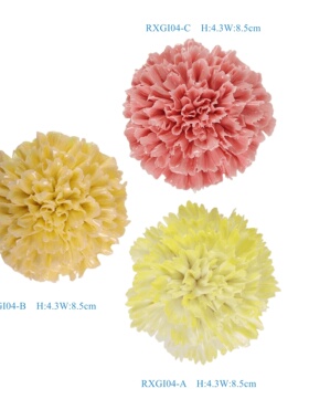 仿真康乃馨花球装饰摆件家居桌面工艺品3色可选