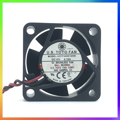 全新U.S.TOYO FAN USTF402012HW 4020 DC12V 0.12A 4厘米散热风扇