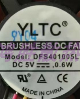 YLTC全新现货DFS401005L 5V 0.6W 4010 三线双滚珠机箱散热风扇