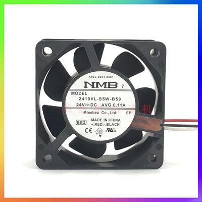 NMB 2410VL-S5W-B59 DC24V AVG 0.11A 6025 发那科防水散热风扇
