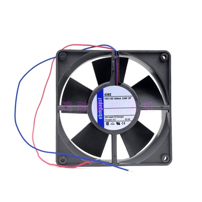 全新EBMPAPST 4392 DC12V 420mA 5.0W 机箱大风量散热风扇