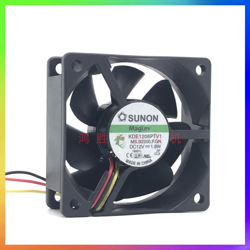 KDE1206PTV1 DC12V 1.8W 6025 6CM厘米 磁悬浮静音散热风扇图片