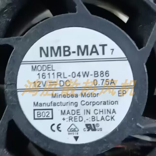 全新现货1611RL-04W-B86 12V 0.75A 静音大风量机箱风扇