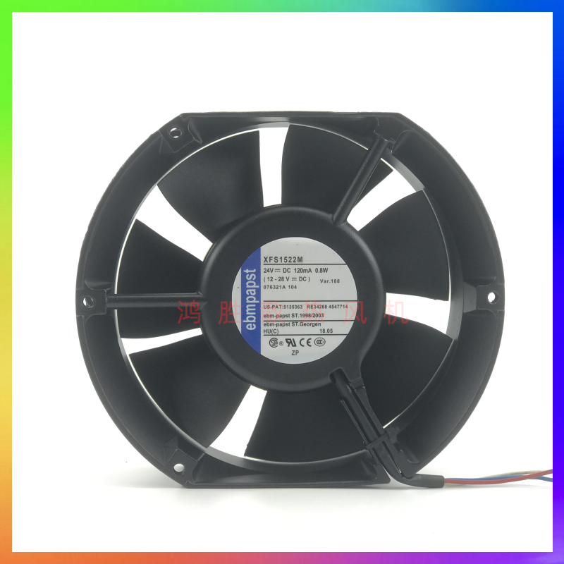 ebmpapst XFS1522M 17251 DC24V 120mA 0.8W 工业直流轴流风机