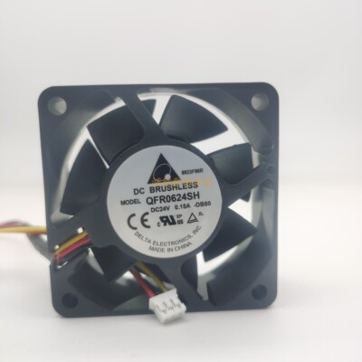 全新台达QFR0624SH 6025 DC24V 0.15A 6CM机箱变频器散热风扇