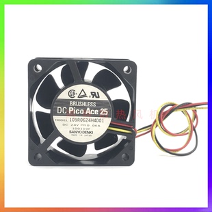 6025 6厘米 109R0624H4D01 0.06A CM静音变频器散热风扇 24V 三洋