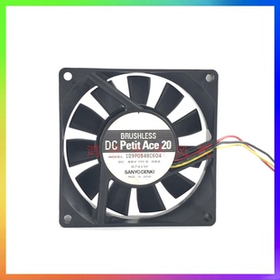 8cm 109P0848C604 8020 48V 变频器通讯散热风扇 原装 0.08A 三洋