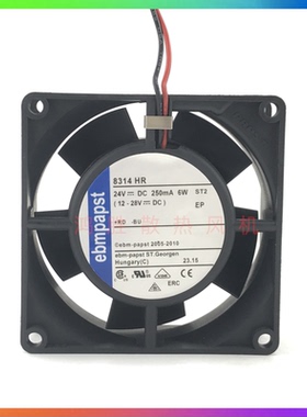 8314HR 德国ebmpapst风机8032 24V 250mA 6W变频器双滚珠散热风扇