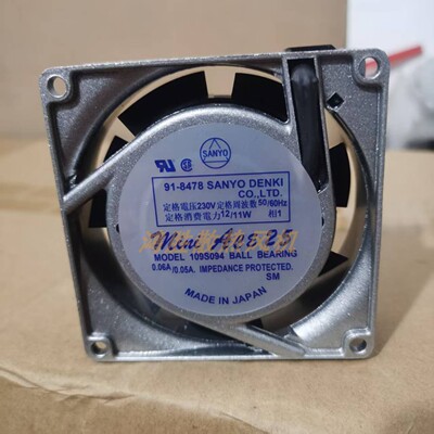 三洋Sanyo 91-8478 109S094 230V 0.06A 8025铝机散热风扇