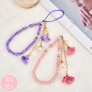 閃亮女款 掛飾精美配飾包包 百搭個性 手機(jī)掛繩水晶手機(jī)鏈繩水鉆時尚