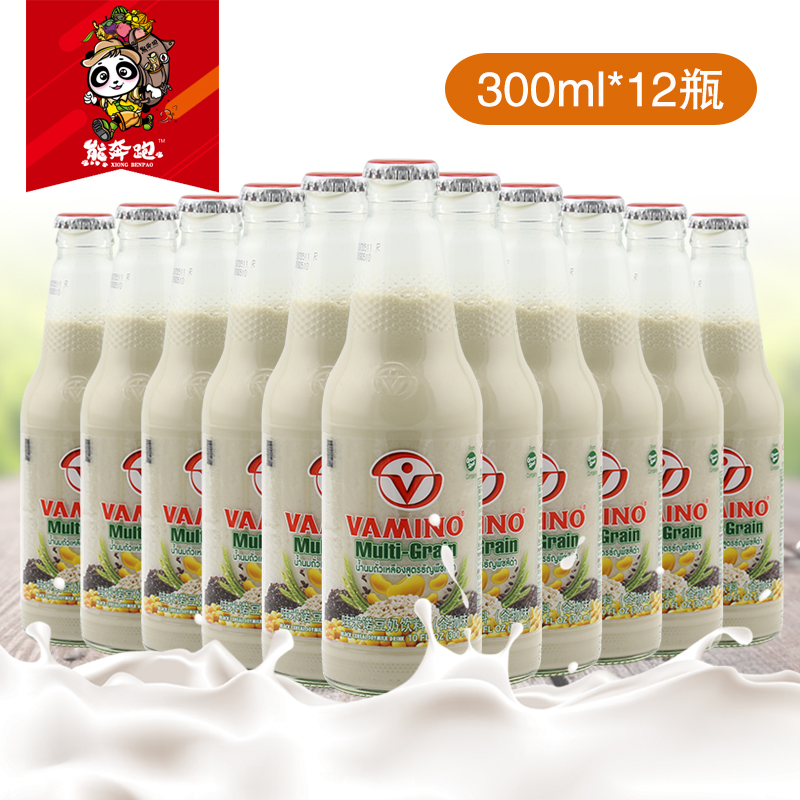 300ml*12ƿ̩¹ú½ø¿ÚÍÛÃ×ŵVAMINO¶¹ÄÌÒûÁϹÈÎïζÒûÆ·²£Á§Æ¿