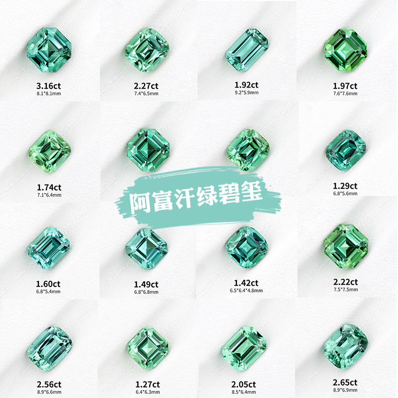 阿富汗裸石天然祖母绿切珠宝