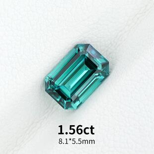 1.56ct天然蓝绿碧玺裸石阿富汗Lagoon碧玺小八角切割戒面彩色宝石