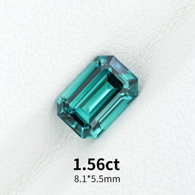 1.56ct天然蓝绿碧玺裸石阿富汗Lagoon碧玺小八角切割戒面彩色宝石