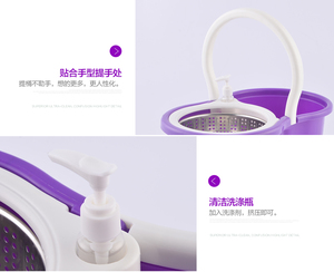 加厚旋转拖把不锈钢手压自动免手洗双驱动甩干平板瓷砖地拖墩布桶
